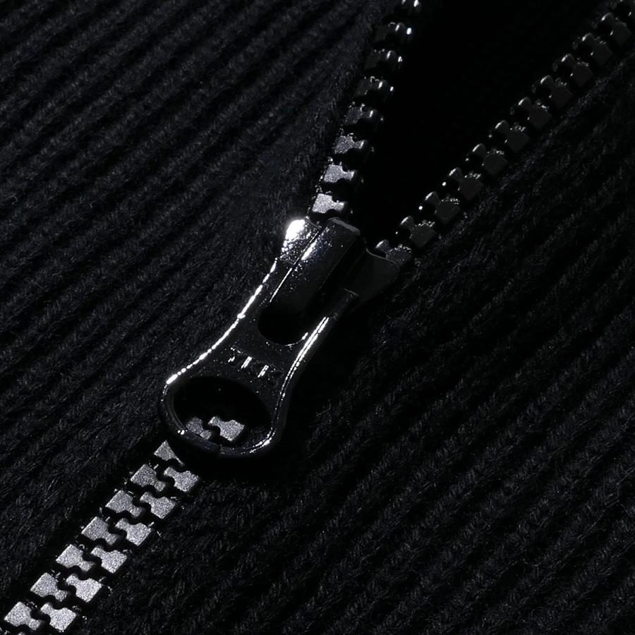 ストーンアイランド ジップアップ ニットカーディガン 5100126 V0029ブラック STONE ISLAND リブ編み ORGANIC COTTON メンズ ブランド  2026SS 2026年春夏の画像