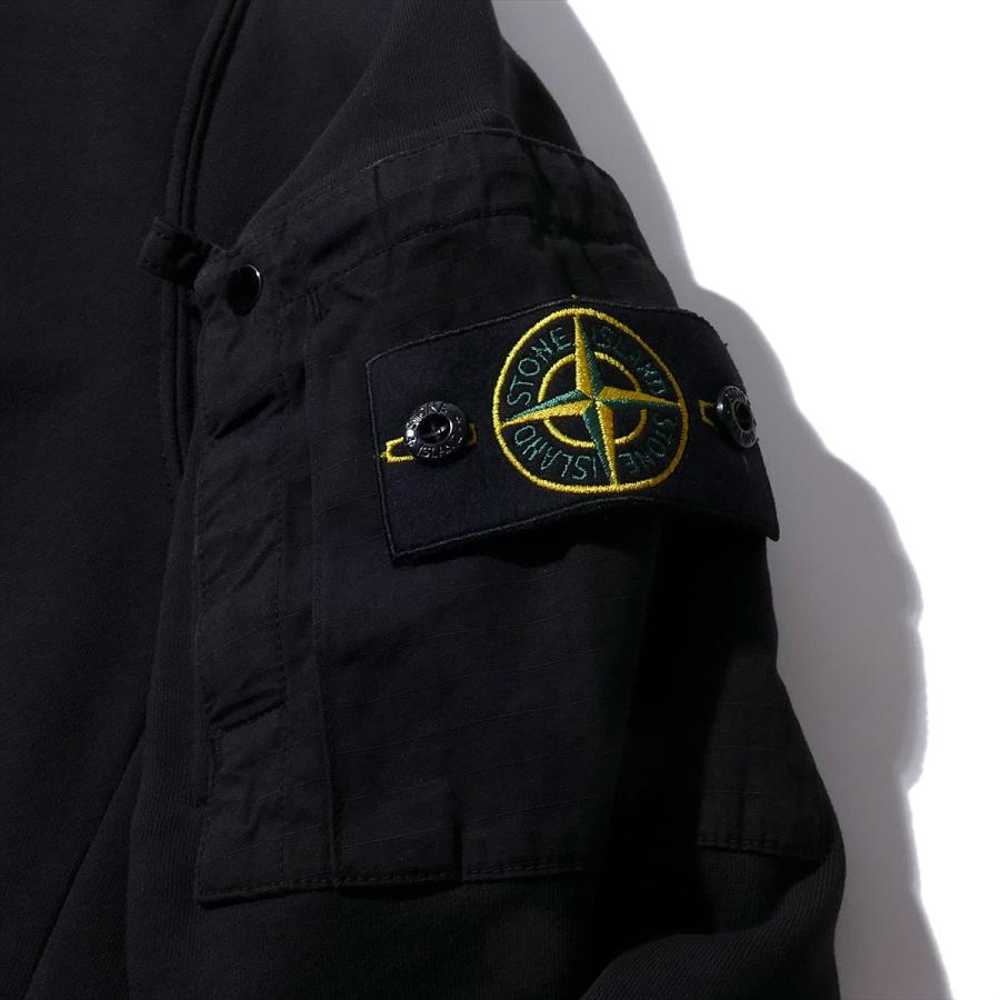 ストーンアイランド ユーティリティーポケット付きトラックジャケット 6100018 V0029ブラック STONE ISLAND スウェット  メンズ ブランド  2026SS 2026年春夏の画像