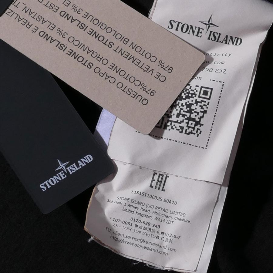ストーンアイランド ショートスリーブシャツ 1100025 V0029ブラック STONE ISLAND シャツジャケット 半袖 メンズ ブランド  2026SS 2026年春夏の画像