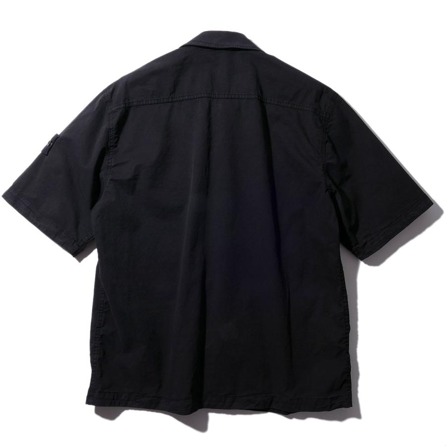 ストーンアイランド ショートスリーブシャツ 1100025 V0029ブラック STONE ISLAND シャツジャケット 半袖 メンズ ブランド  2026SS 2026年春夏の画像