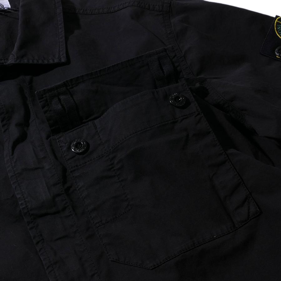 ストーンアイランド ショートスリーブシャツ 1100025 V0029ブラック STONE ISLAND シャツジャケット 半袖 メンズ ブランド  2026SS 2026年春夏の画像