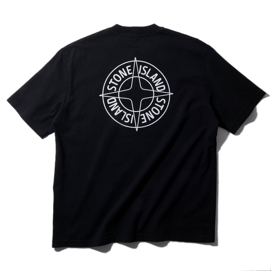 ストーンアイランド アウトラインコンパスTシャツ 2100001  V0029ブラック STONE ISLAND ORGANIC COTTON JERSEY メンズ ブランド 2026SS 2026年春夏の画像