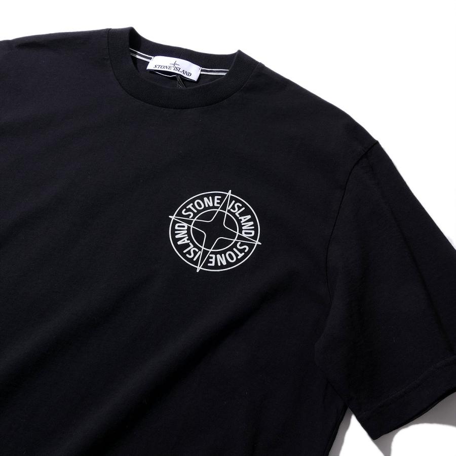 ストーンアイランド アウトラインコンパスTシャツ 2100001  V0029ブラック STONE ISLAND ORGANIC COTTON JERSEY メンズ ブランド 2026SS 2026年春夏の画像