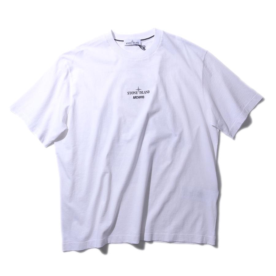 ストーンアイランド ARCHIVIOプリントTシャツ 2100023  S0091ホワイト STONE ISLAND メンズ ブランド 大きいサイズ 厚手 2026SS 2026年春夏の画像