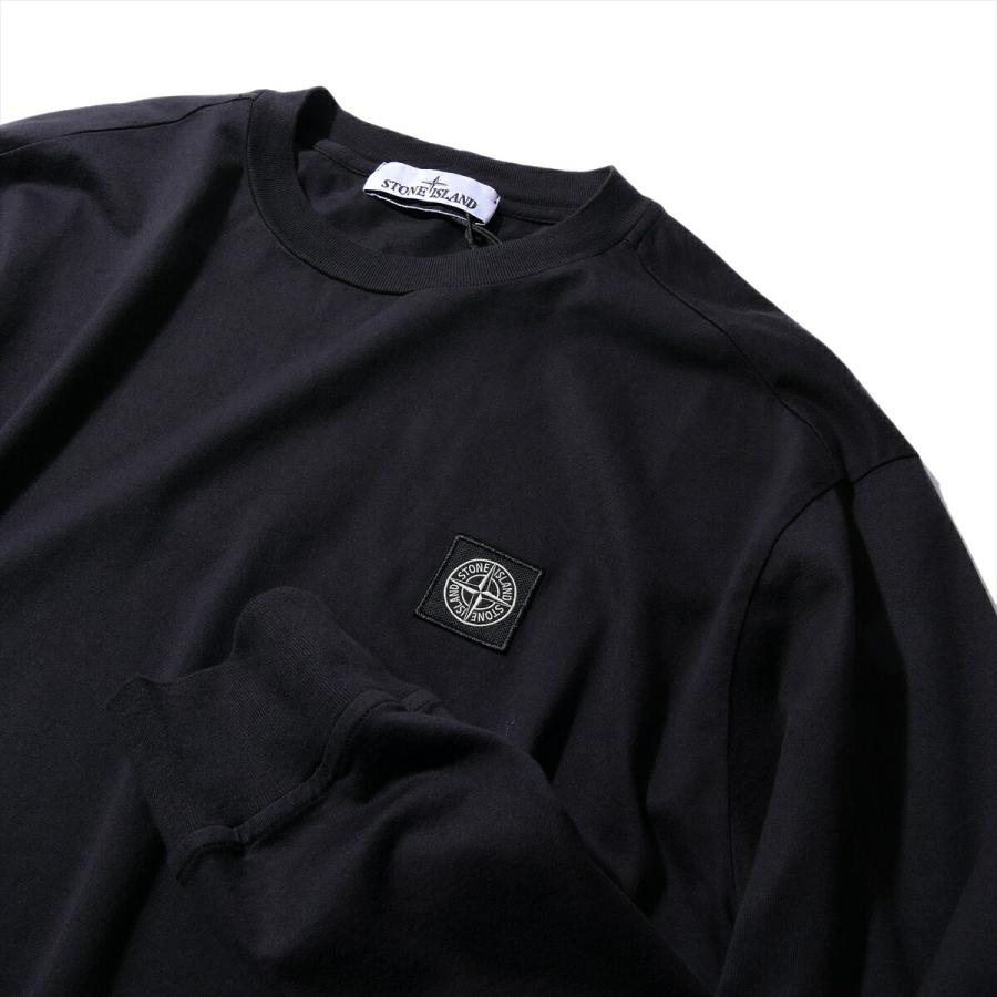 Stone  ブラック ロングスリーブ Tシャツ M STONE ISLAND（ストーン アイランド） ロングスリーブTシャツ 2100031