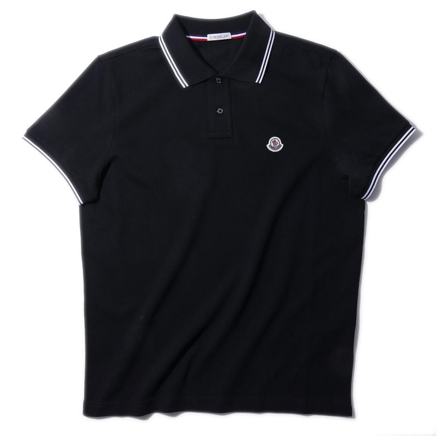 モンクレール ポロシャツ 8A00027 999ブラック MONCLER メンズ  ハイ ブランド ギフト 半袖  2026SS 2026年春夏の画像