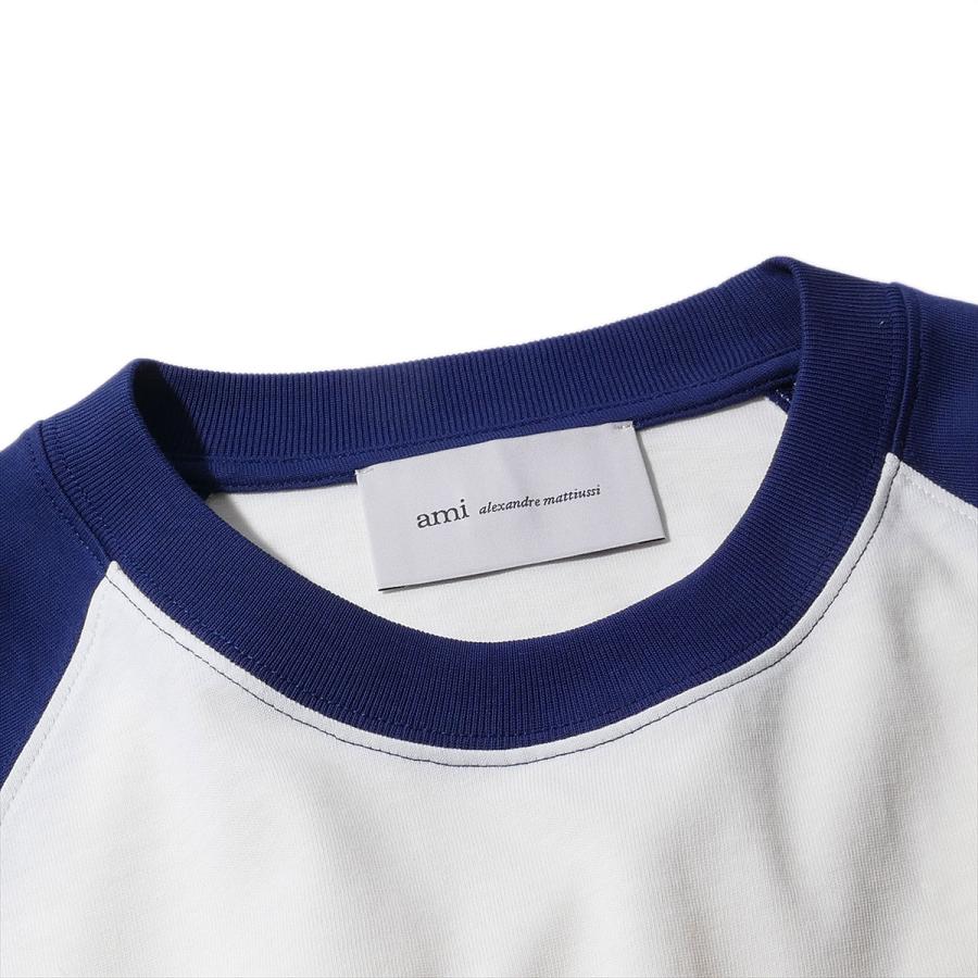 AMI PARIS アミパリス Ami de Coeur ニットパッチTシャツ UTS379 A027クリーム メンズ レディース ユニセックス 半袖 カットソー ロゴ 2026SS 2026年春夏の画像