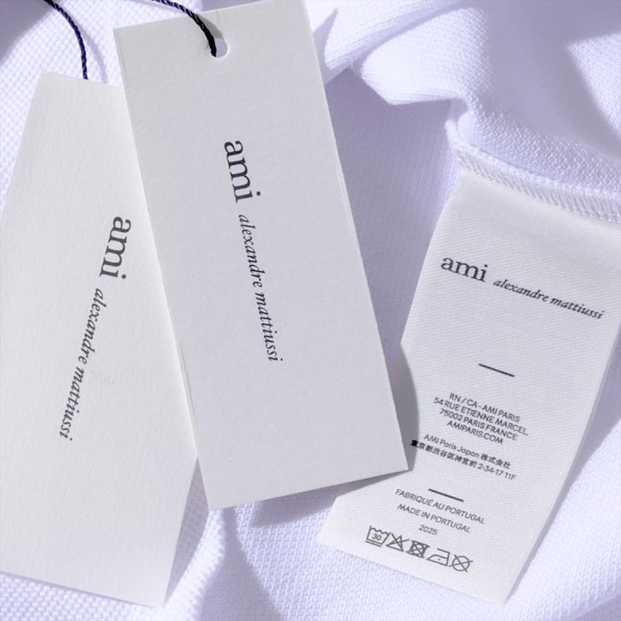 AMI PARIS アミパリス Ami de Coeur ポロシャツ HPL411 100ホワイト メンズ レディース ユニセックス 半袖 カットソー ロゴ おしゃれ 2026SS 2026年春夏_10