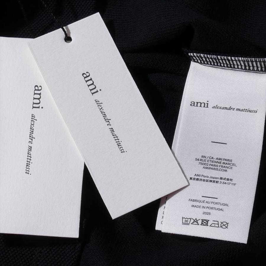AMI PARIS アミパリス Ami de Coeur ポロシャツ HPL411 045ブラック メンズ レディース ユニセックス 半袖 カットソー ロゴ おしゃれ 2026SS 2026年春夏の画像