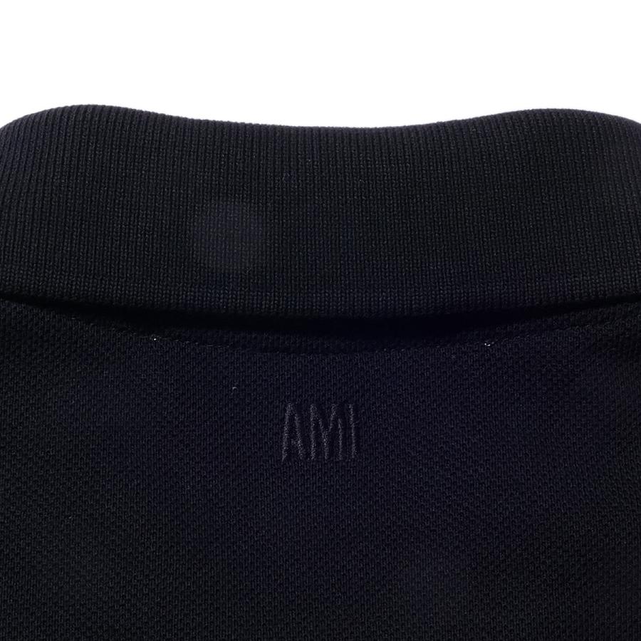AMI PARIS アミパリス Ami de Coeur ポロシャツ HPL411 045ブラック メンズ レディース ユニセックス 半袖 カットソー ロゴ おしゃれ 2026SS 2026年春夏の画像