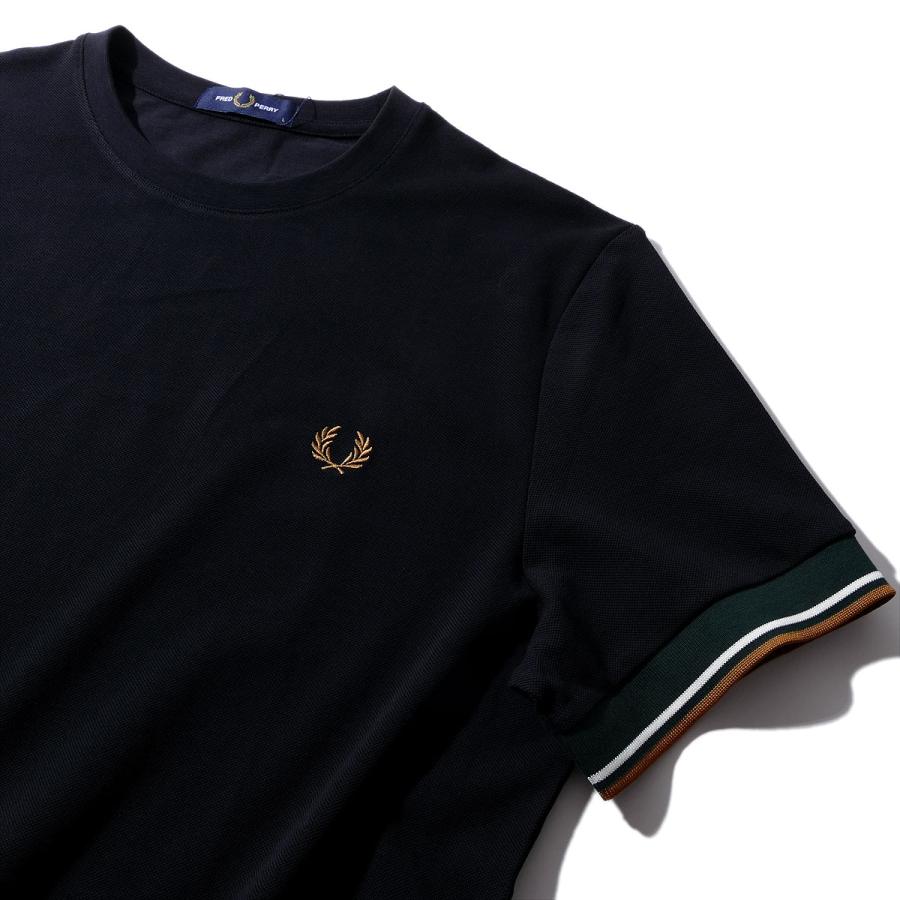美品 フレッドペリー ツインティップ ポロシャツ M相当 ブラック 鹿の子 FRED PERRY（フレッドペリー） ツインティップ 鹿の子Tシャツ M2396