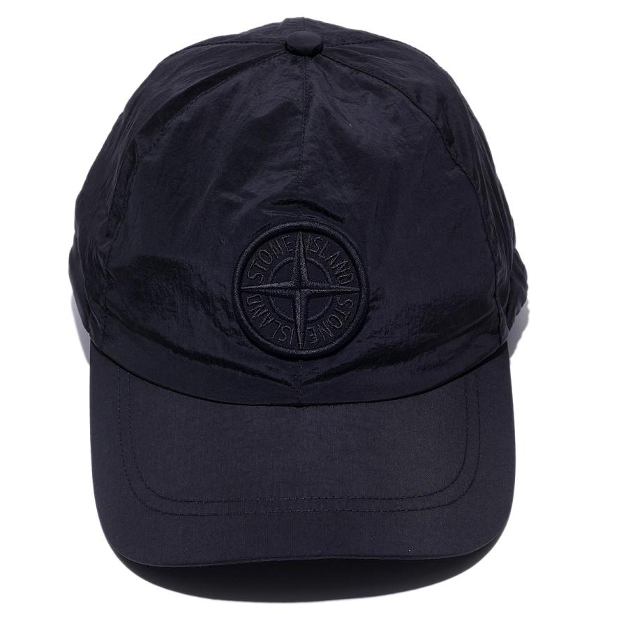 ストーンアイランド ベースボールキャップ 9100011 V0029 ブラック STONE ISLAND メンズ 帽子 NYLON METAL IN ECONYL ブランド 2026SS 2026年春夏の画像