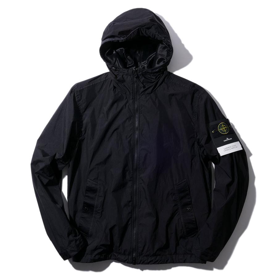 ストーンアイランド STONE ISLAND フーデッドジャケット 4100001 V0029ブラック CRINKLE REPS R-NY ブルゾン メンズ ブランド 2026SS 2026年春夏の画像
