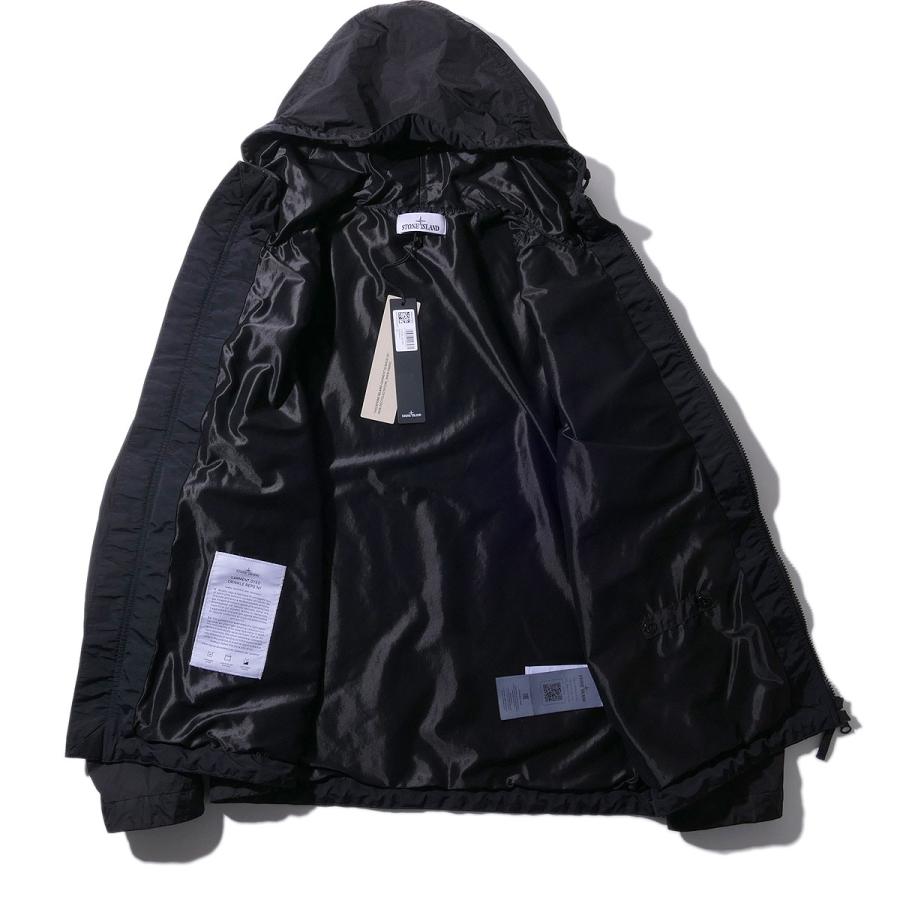 ストーンアイランド STONE ISLAND フーデッドジャケット 4100001 V0029ブラック CRINKLE REPS R-NY ブルゾン メンズ ブランド 2026SS 2026年春夏の画像