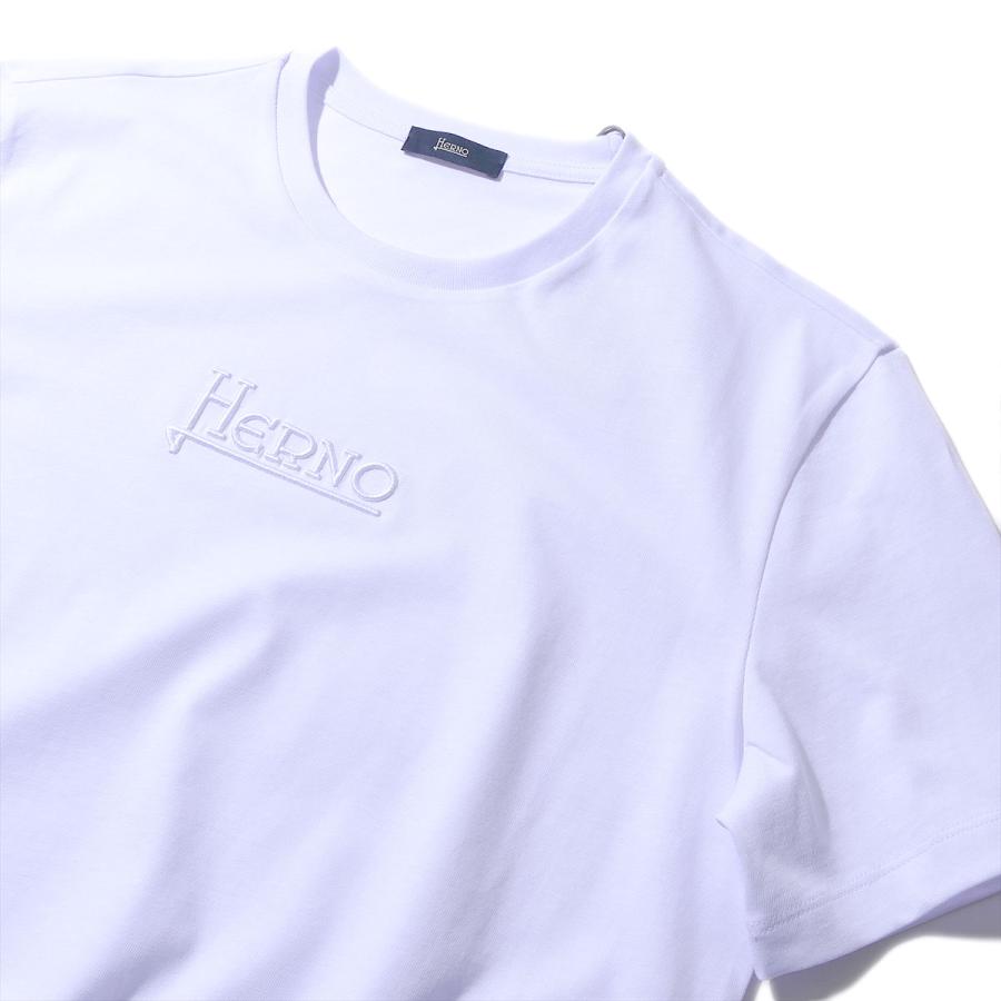 ヘルノ コンパクトジャージーTシャツ JG000239U 1000 ホワイト HERNO メンズ ブランド ギフト 2026SS 2026年春夏