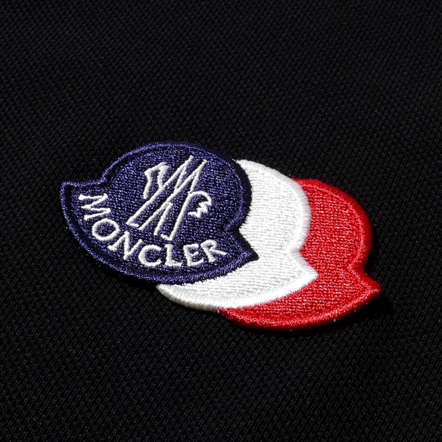 MONCLER モンクレール　ダブルロゴ ポロシャツ XS MONCLER（モンクレール） ポロシャツ 8A00030 999ブラック メンズ ハイ