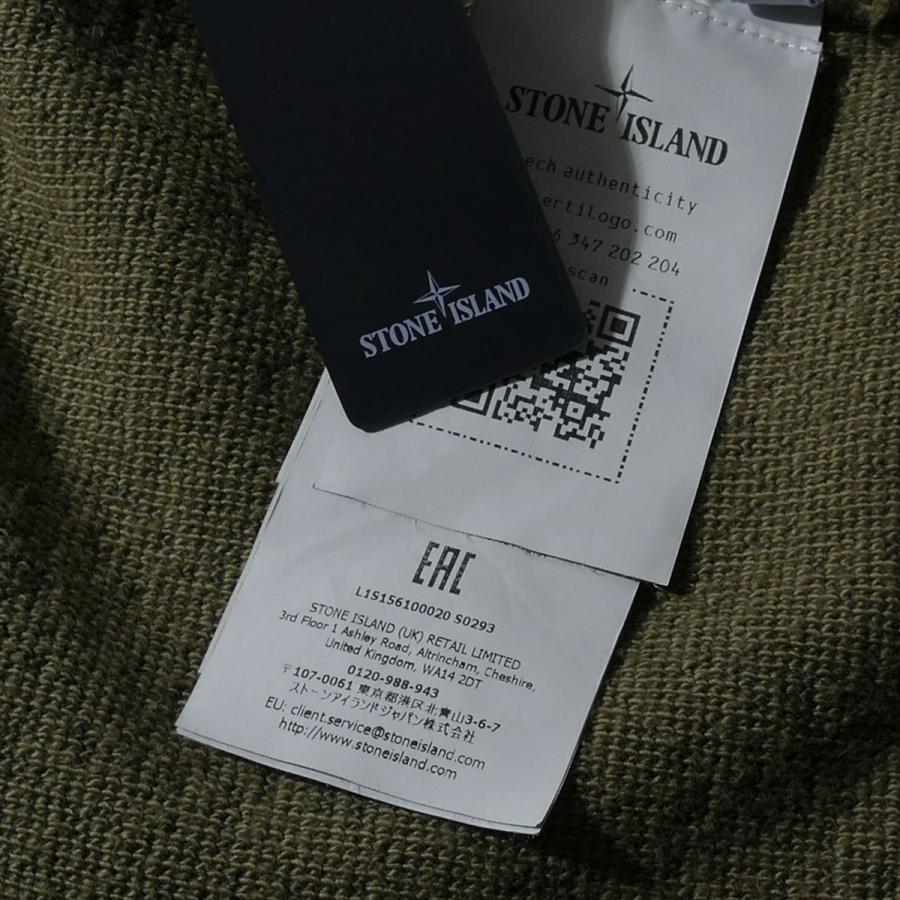 ストーンアイランド カーディガン 6100020 V005Gミリタリーグリーン STONE ISLAND スウェット ORGANIC COTTON FLEECE メンズ ブランド  2026SS 2026年春夏の画像