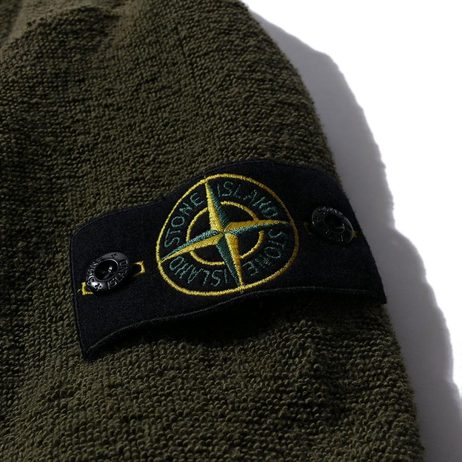 ストーンアイランド カーディガン 6100020 V005Gミリタリーグリーン STONE ISLAND スウェット ORGANIC COTTON FLEECE メンズ ブランド  2026SS 2026年春夏の画像