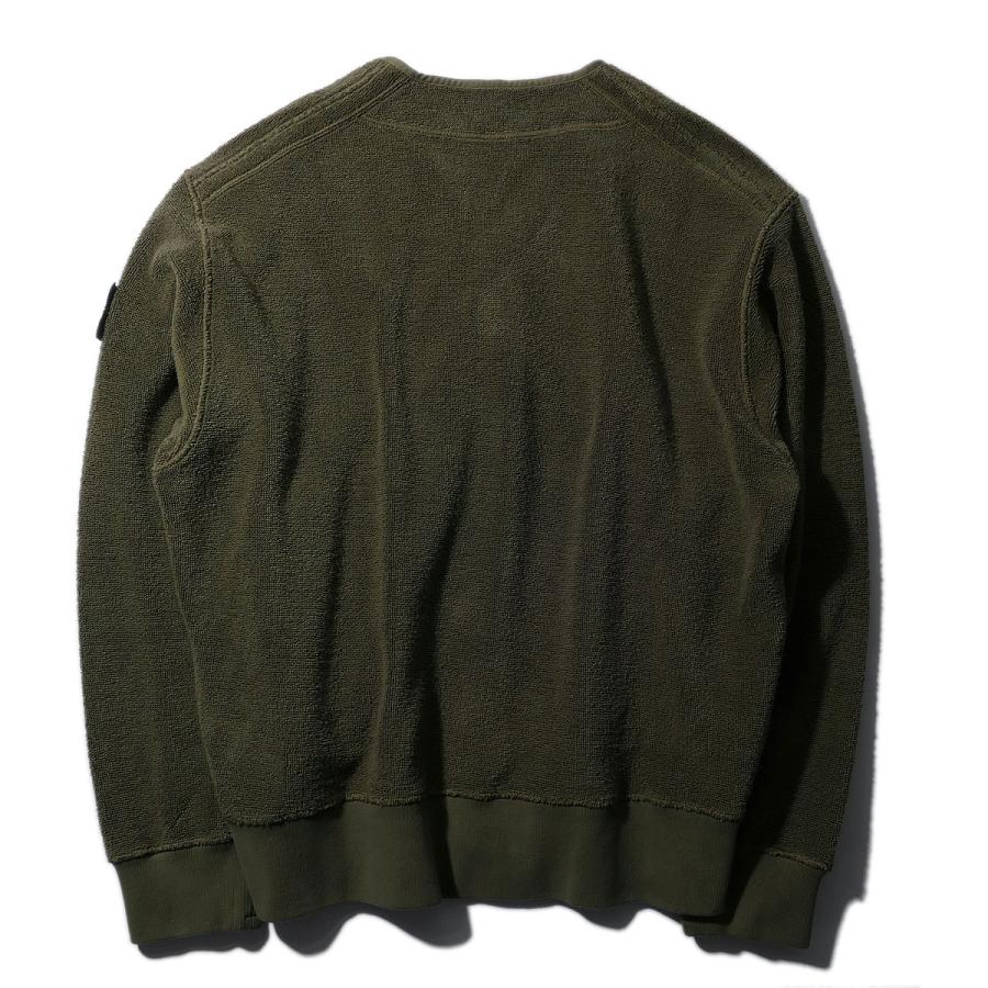 ストーンアイランド カーディガン 6100020 V005Gミリタリーグリーン STONE ISLAND スウェット ORGANIC COTTON FLEECE メンズ ブランド  2026SS 2026年春夏の画像