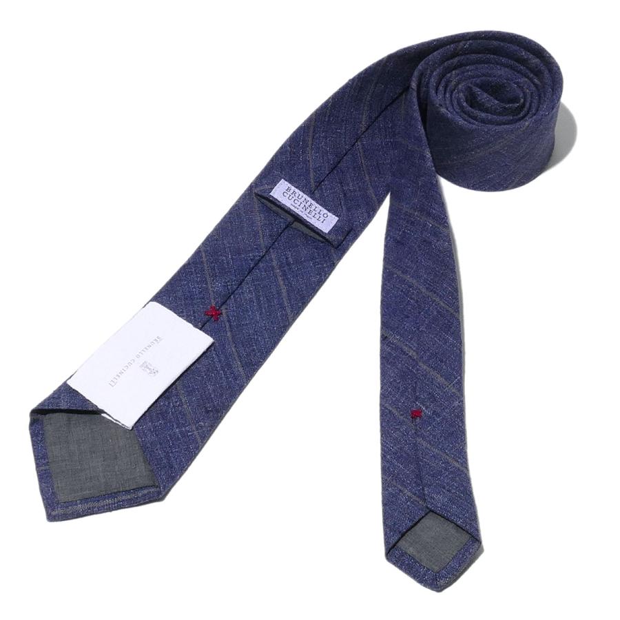 【新品タグ付き】ブルネロクチネリ ネクタイ ネイビー BRUNELLO CUCINELLI（ブルネロクチネリ） イタリア製 ハンドメイド