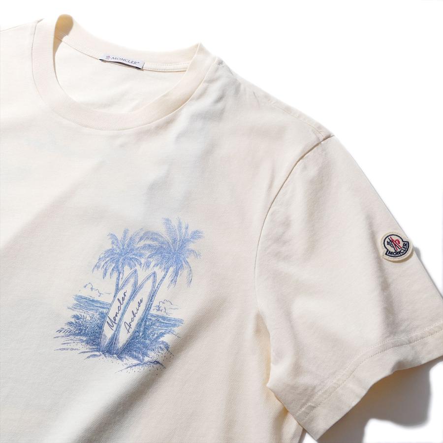 MONCLER（モンクレール） Tシャツ 8C00072 060クリーム メンズ ハイ