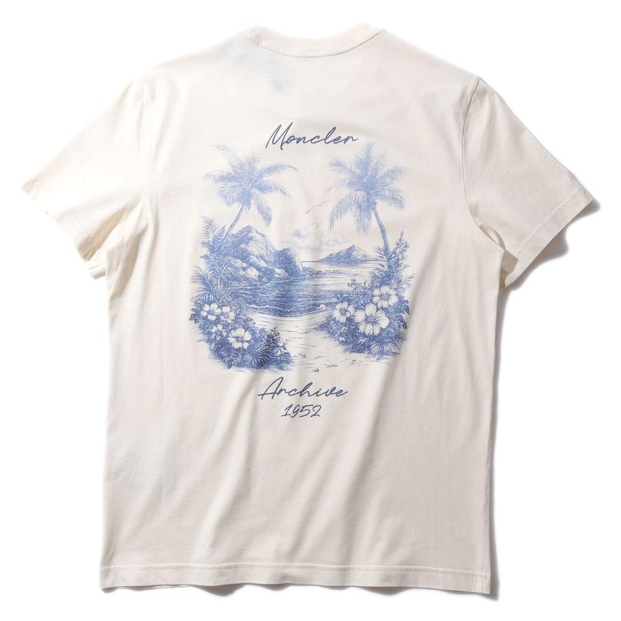 MONCLER（モンクレール） Tシャツ 8C00072 060クリーム メンズ ハイ