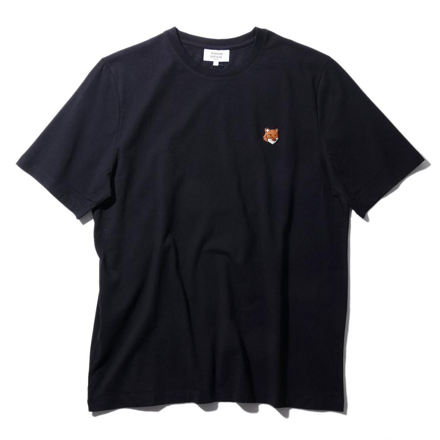 新品 メゾンキツネ フォックスヘッド Tシャツ ブラック XL MAISON KITSUNE（メゾン キツネ） フォックスヘッド レギュラーTシャツ