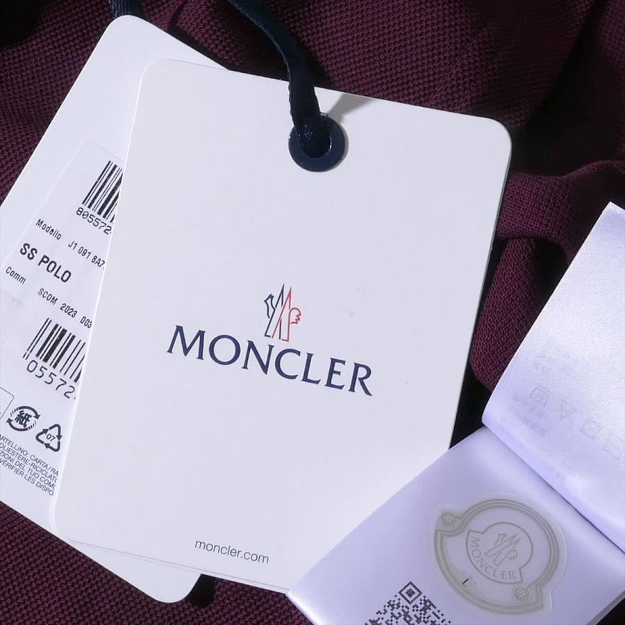 MONCLER（モンクレール） 鹿の子 ポロシャツ8A70300 499ボルドー 半袖