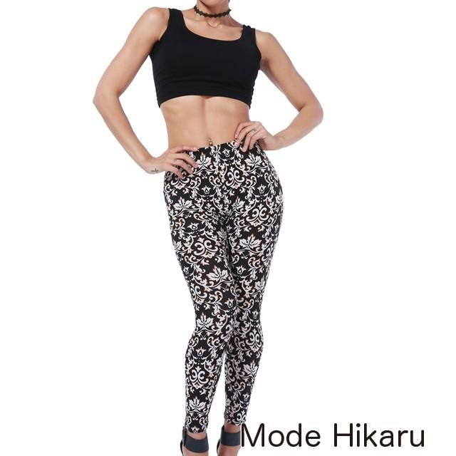 メール便送料無料 トライバル柄 レギンス ヨガパンツ ピラティス フィットネスウェア ダンスウェア :leg036:Mode・Hikaru