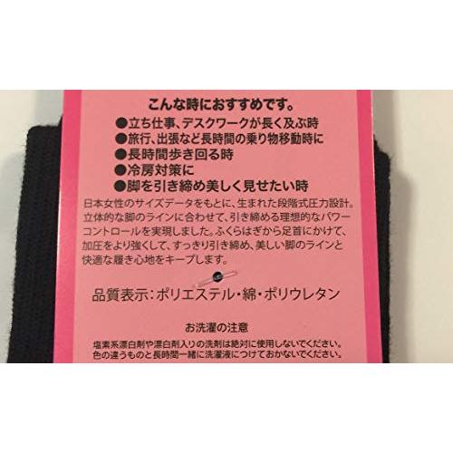 5本指ハイソックス 黒 レディース 着圧ソックス 美脚 靴下 スクール ソックス リブソックス 22-24cm 黒色 A06 |  | 02