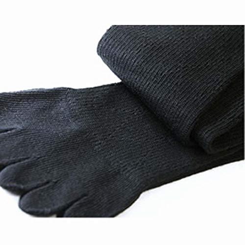 5本指ハイソックス 黒 レディース 着圧ソックス 美脚 靴下 スクール ソックス リブソックス 22-24cm 黒色 A06 |  | 03