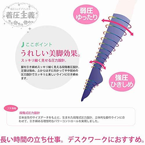 5本指ハイソックス 黒 レディース 着圧ソックス 美脚 靴下 スクール ソックス リブソックス 22-24cm 黒色 A06 |  | 05