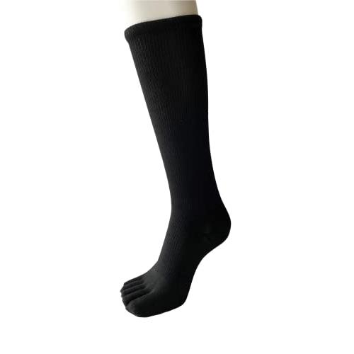 5本指ハイソックス 黒 レディース 着圧ソックス 美脚 靴下 スクール ソックス リブソックス 22-24cm 黒色 A06 |  | 07