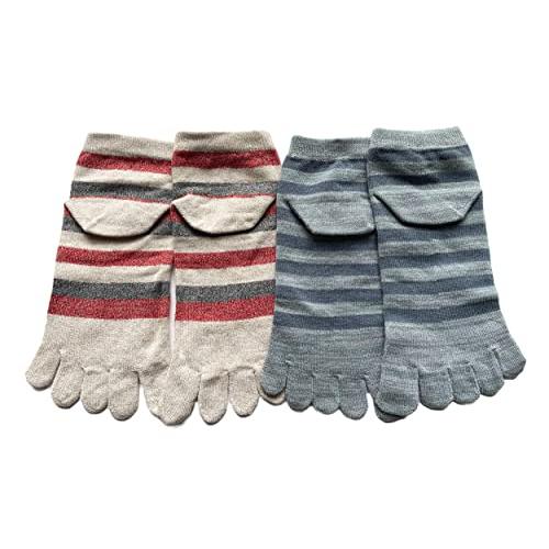 メンズ 5本指ソックス くるぶし丈 ショート スポーツ ビジネス 綿 蒸れない おしゃれ 25-27cm 10足セット（柄はお任せ） A10 |  | 05