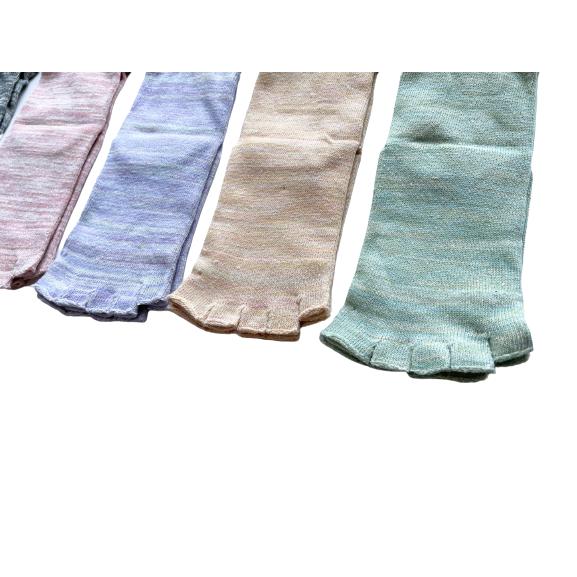 5本指ソックス レディース セット かわいい 指先カット くるぶし 表糸綿100％ 22-25cm 3足セット（色はお任せ） A11 |  | 03