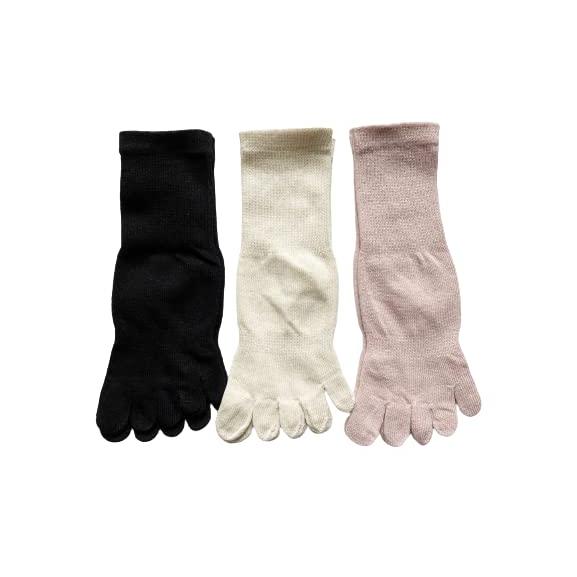 5本指ソックス レディース シルク混 冷え取り靴下 5本指 靴下 婦人 絹 3足セット（色はお任せ）A15 |  | 02