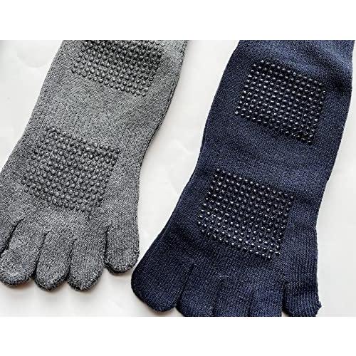 メンズ 5本指ソックス 滑り止め付 紳士 ランニング 3足セット 快適フィット 大きいサイズ マラソン 陸上 25-28cm（色はお任せ） A16 |  | 06