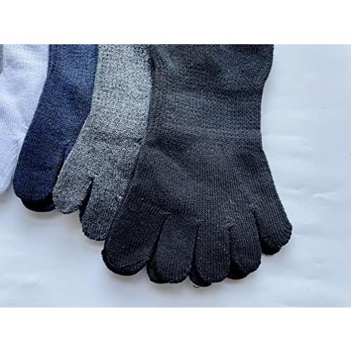 メンズ5本指ソックス くるぶし丈 ランニング用 5足セット 通気性 綿混 夏用 25-28cm おしゃれ（色はお任せ）A17 |  | 04