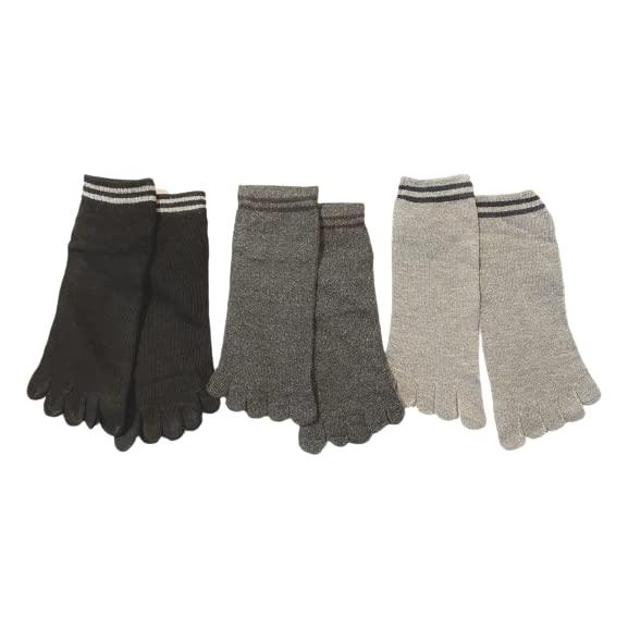 スポーツソックス 5本指ソックス メンズ くるぶし ショートソックス マラソン ランニング 陸上 5本指ソックス メンズ 25-27cm 3足セット（色はお任せ） A18 |  | 01