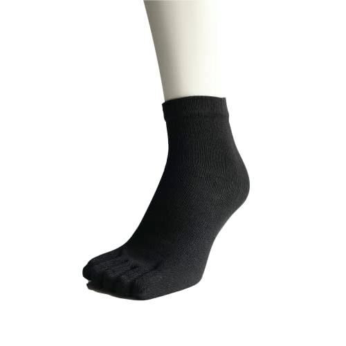 5本指ソックス レディース 滑り止め付 無地 綿混 5本指 靴下 足裏 すべり止め付 22-25cm 3足セット（色はお任せ） A20 |  | 01