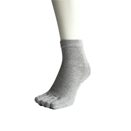 5本指ソックス レディース 滑り止め付 無地 綿混 5本指 靴下 足裏 すべり止め付 22-25cm 3足セット（色はお任せ） A20 |  | 02