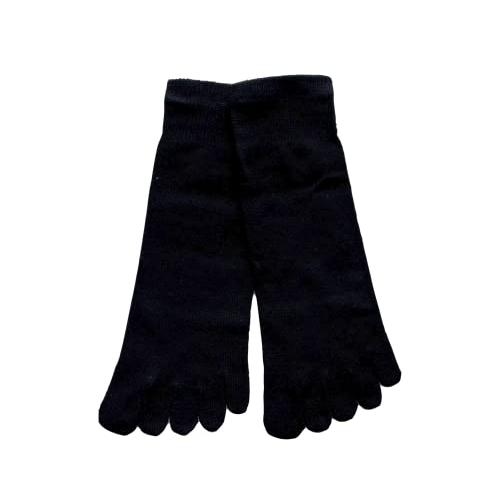 スポーツソックス 5本指 メンズ 黒 くるぶし ショートソックス レディース 抗菌防臭 夏 靴下 かかとなし 綿混 3足セット (22-25cm 3足組) A21 |  | 03