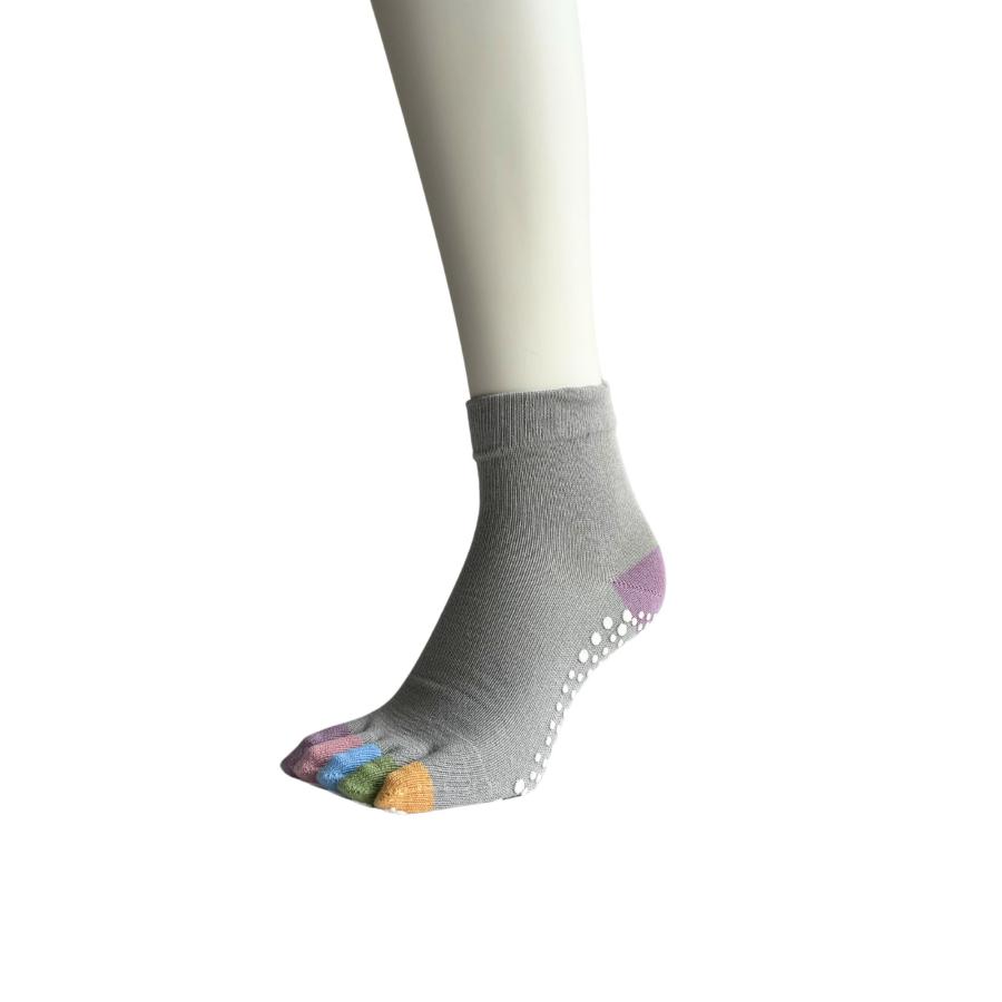 ヨガソックス 5本指 滑り止め レディース かわいい おしゃれ ゆったり 口ゴム 表糸綿100％ 3足セット（色はお任せ） A27 |  | 02