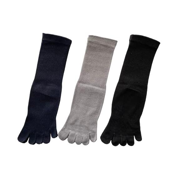 5本指ソックス メンズ シルク混 冷え取り靴下 5本指 靴下 紳士 絹 3足セット（色はお任せ） A29 |  | 02