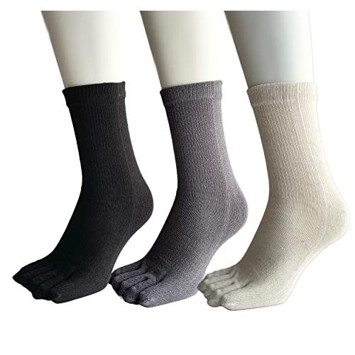 5本指ソックス メンズ シルク混 冷え取り靴下 5本指 靴下 紳士 絹 3足セット（色はお任せ） A29 |  | 03