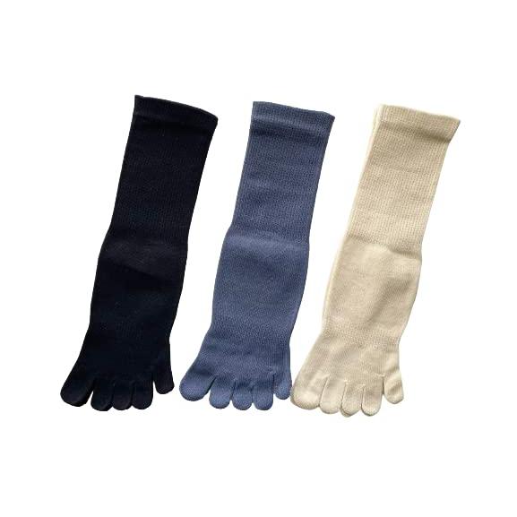5本指ソックス メンズ シルク混 冷え取り靴下 5本指 靴下 紳士 絹 3足セット（色はお任せ） A29 |  | 04