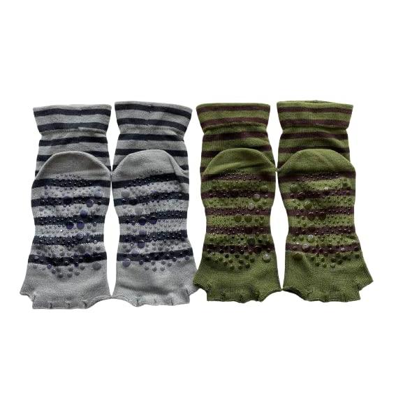 ヨガソックス 5本指 滑り止め 3足セット ピラティス 靴下 5本指ソックス スポーツソックス レディース ボーダー柄 かわいい おしゃれ（色はお任せ）A30 |  | 03