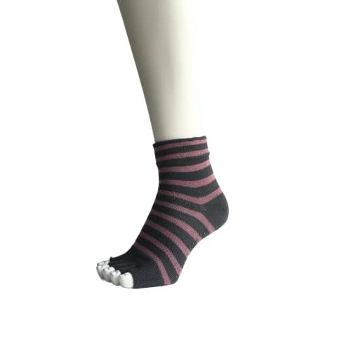 ヨガソックス 5本指 滑り止め 3足セット ピラティス 靴下 5本指ソックス スポーツソックス レディース ボーダー柄 かわいい おしゃれ（色はお任せ）A30 |  | 06