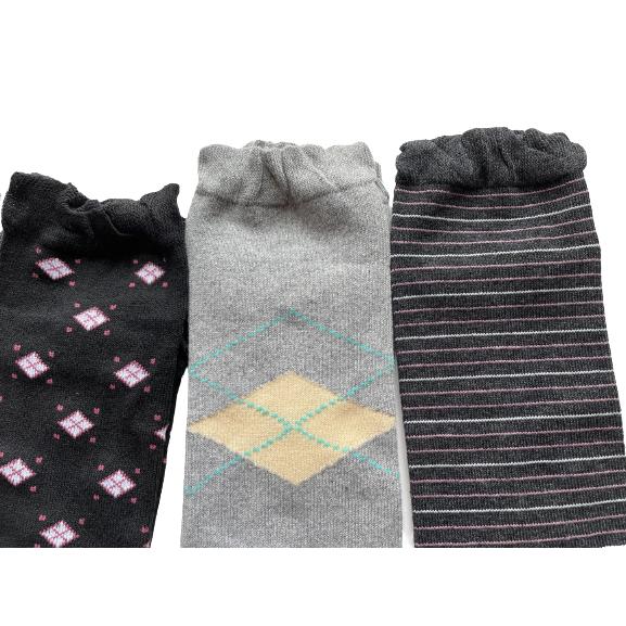 足袋ソックス レディース 靴下 足袋型シューズ 綿混 かかと付 口ゴムゆったり 23-25cm 5足セット（柄はお任せ）B05 |  | 05