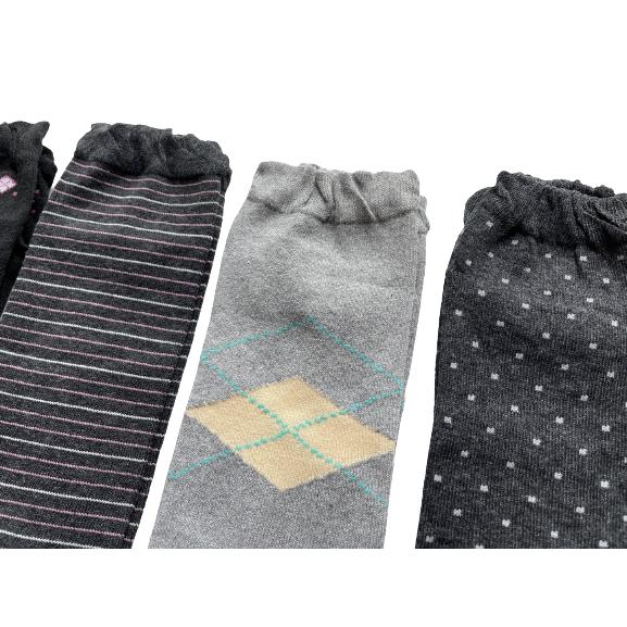 足袋ソックス レディース 靴下 足袋型シューズ 綿混 かかと付 口ゴムゆったり 23-25cm 5足セット（柄はお任せ）B05 |  | 07